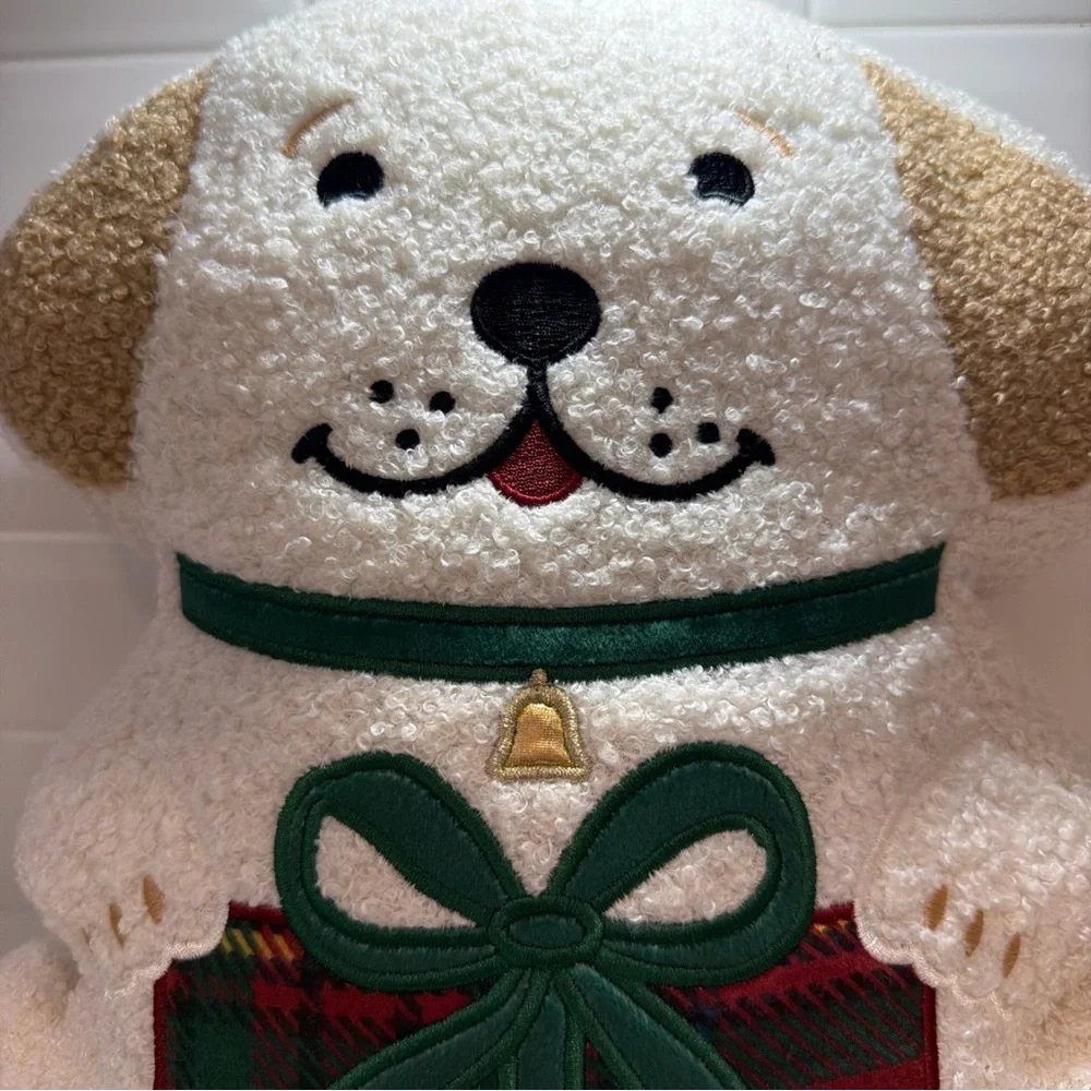 Hallmark Dog Decorative Pillow Christmas Plaid Gift 16x12 Holiday Multicolor NWT